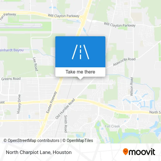 North Charpiot Lane map