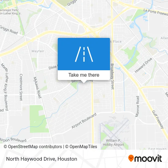 North Haywood Drive map