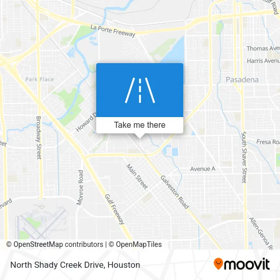 North Shady Creek Drive map
