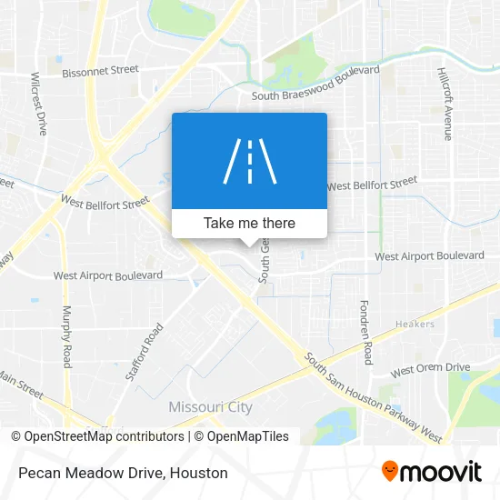 Pecan Meadow Drive map