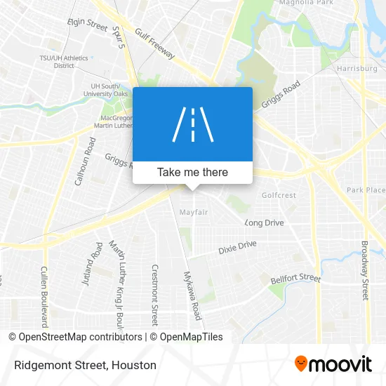 Ridgemont Street map