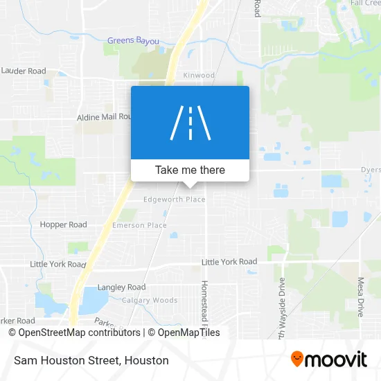 Sam Houston Street map