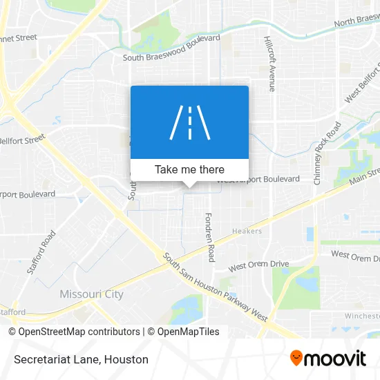 Secretariat Lane map