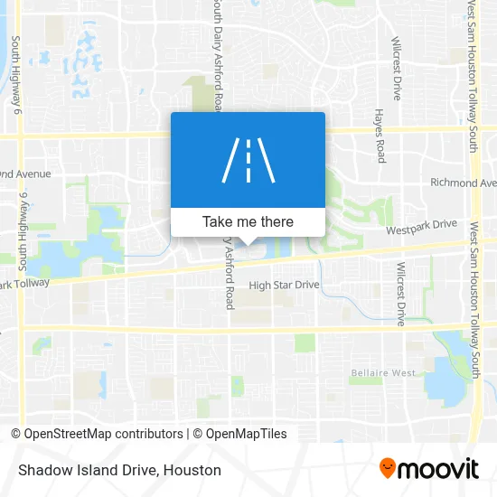 Shadow Island Drive map