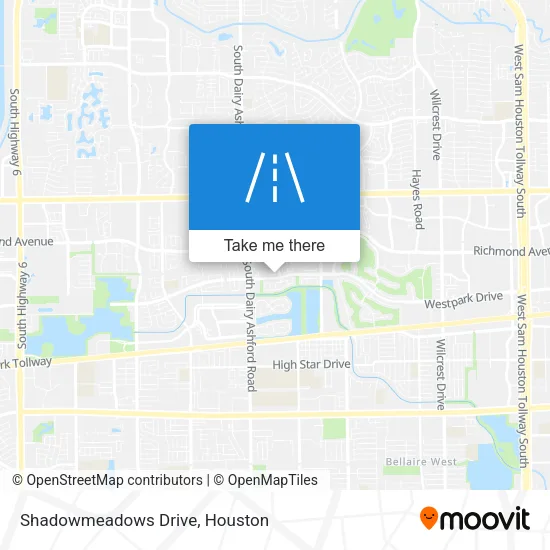 Shadowmeadows Drive map