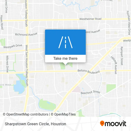 Sharpstown Green Circle map