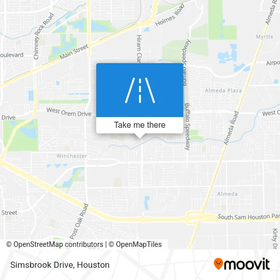 Simsbrook Drive map