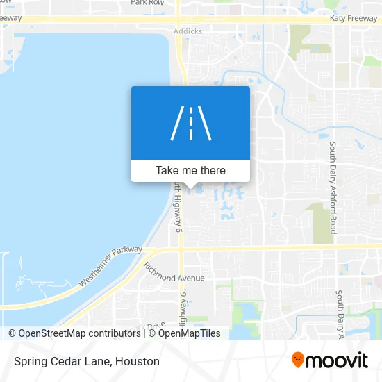 Spring Cedar Lane map