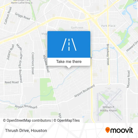 Thrush Drive map