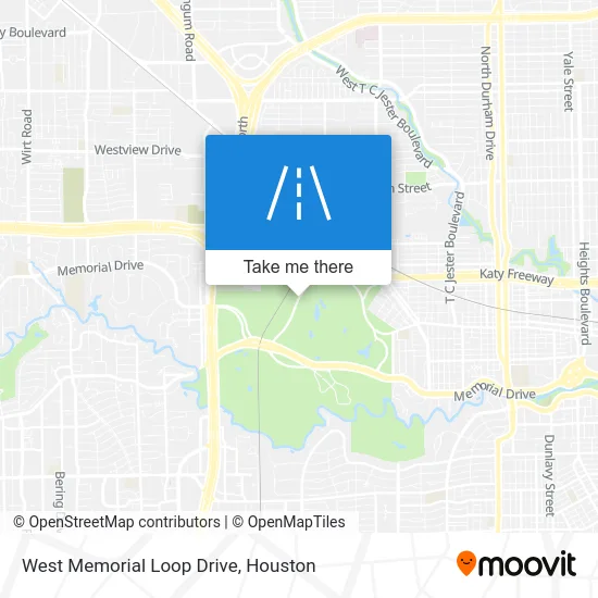 West Memorial Loop Drive map