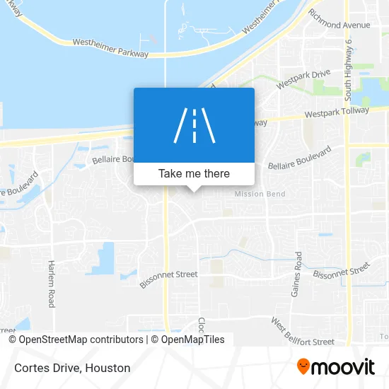 Cortes Drive map