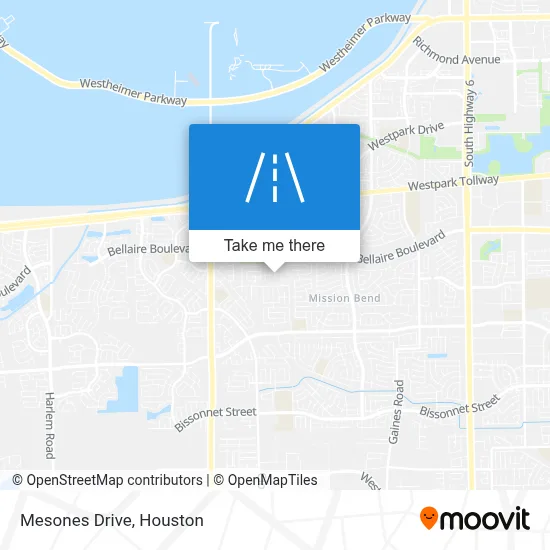 Mesones Drive map