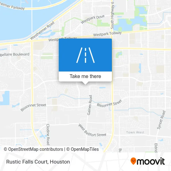 Rustic Falls Court map