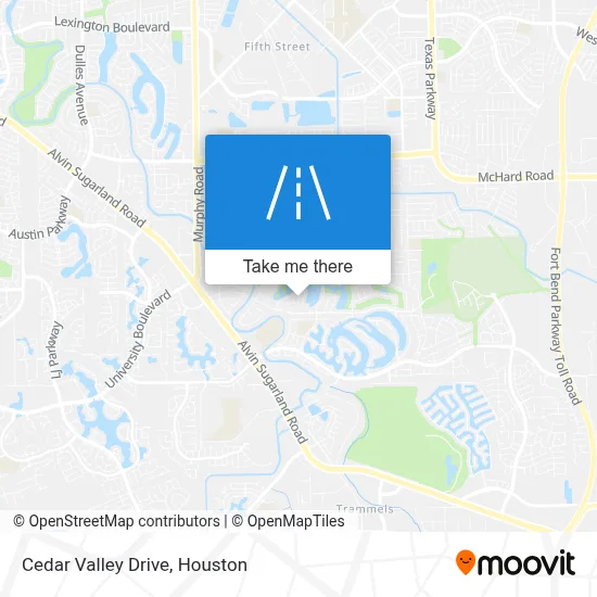 Cedar Valley Drive map