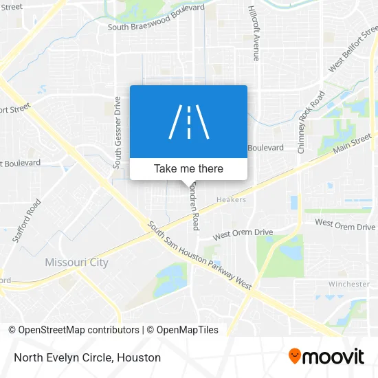North Evelyn Circle map