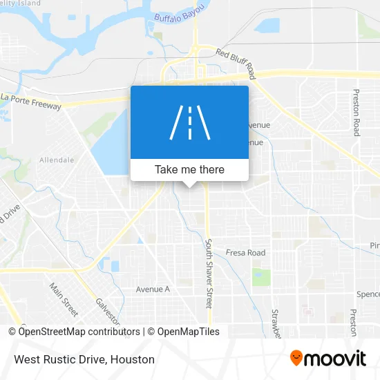 West Rustic Drive map