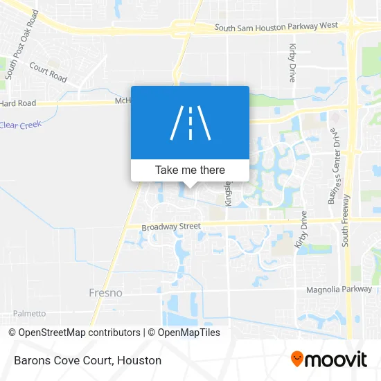 Barons Cove Court map
