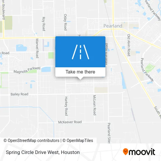 Spring Circle Drive West map