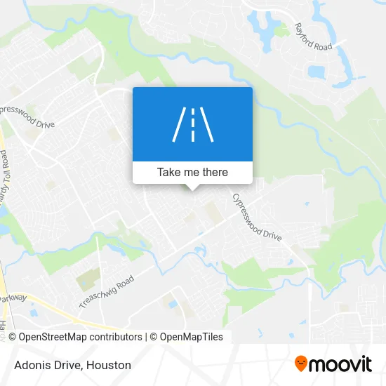 Adonis Drive map