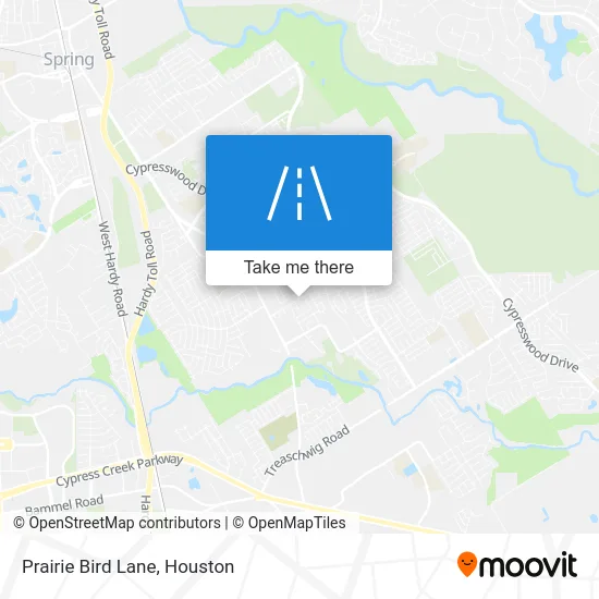 Prairie Bird Lane map