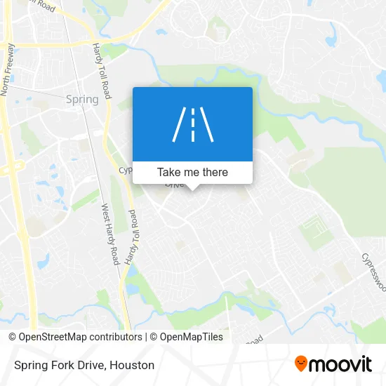 Spring Fork Drive map