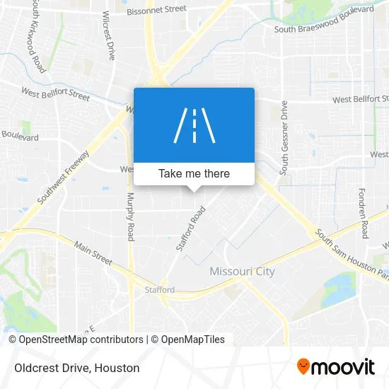 Oldcrest Drive map