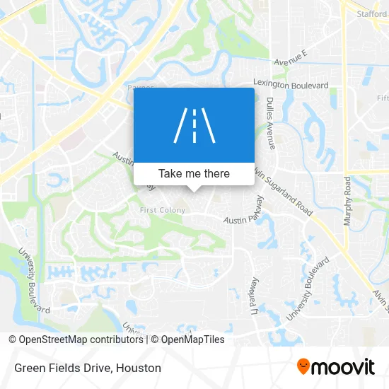 Green Fields Drive map