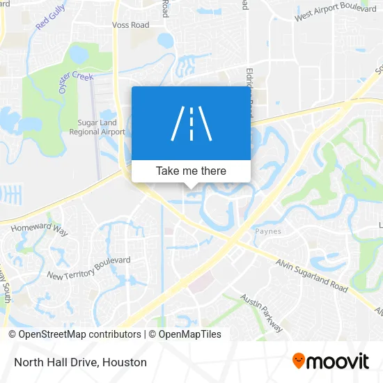 North Hall Drive map