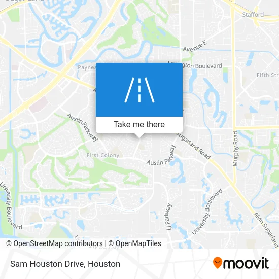 Sam Houston Drive map