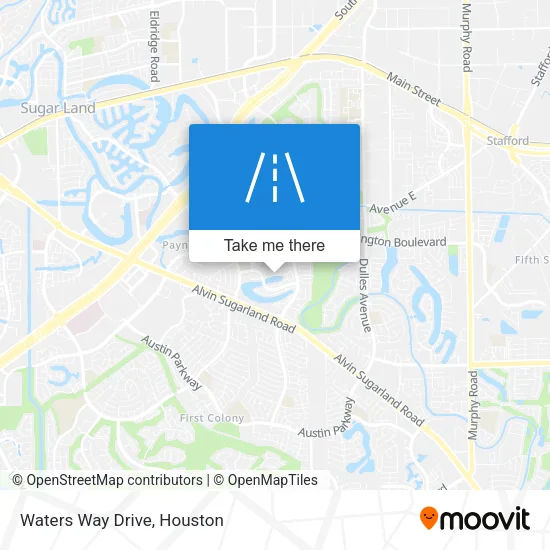 Waters Way Drive map