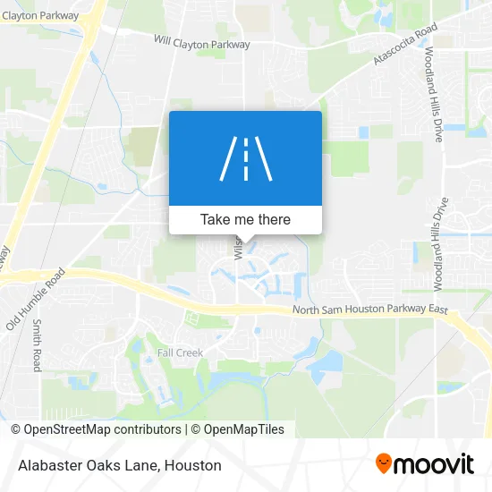 Alabaster Oaks Lane map