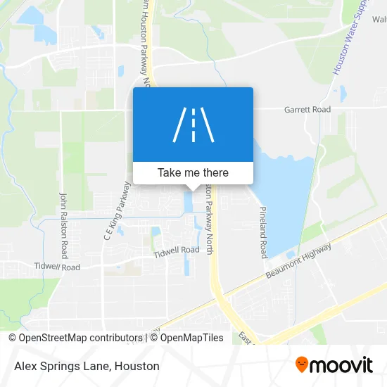 Alex Springs Lane map