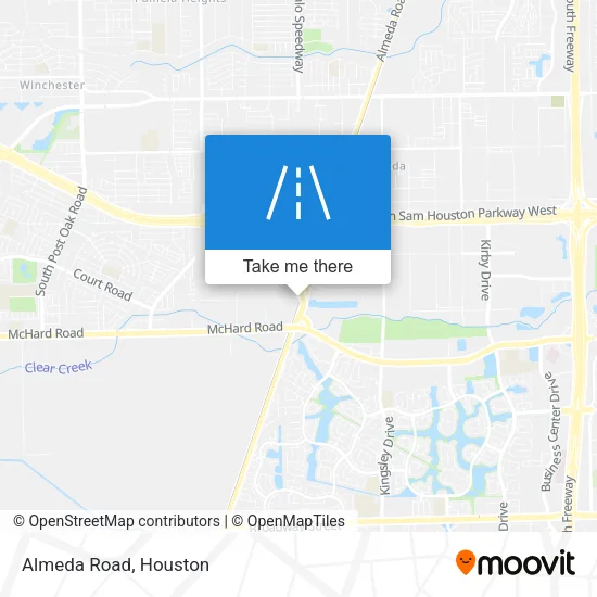 Almeda Road map