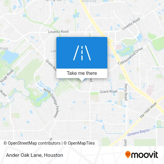 Ander Oak Lane map