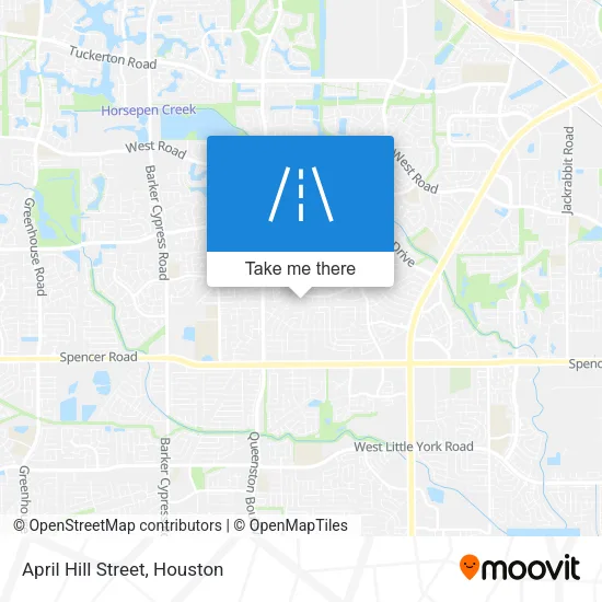 April Hill Street map