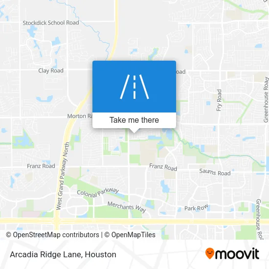 Arcadia Ridge Lane map
