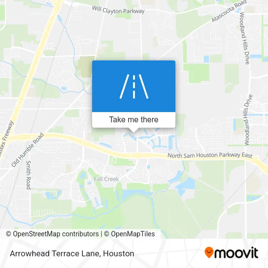 Arrowhead Terrace Lane map