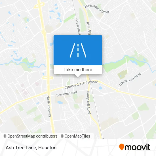 Ash Tree Lane map
