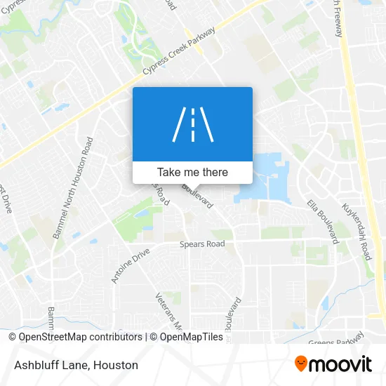 Ashbluff Lane map
