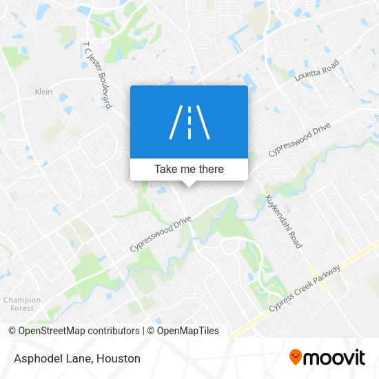 Asphodel Lane map