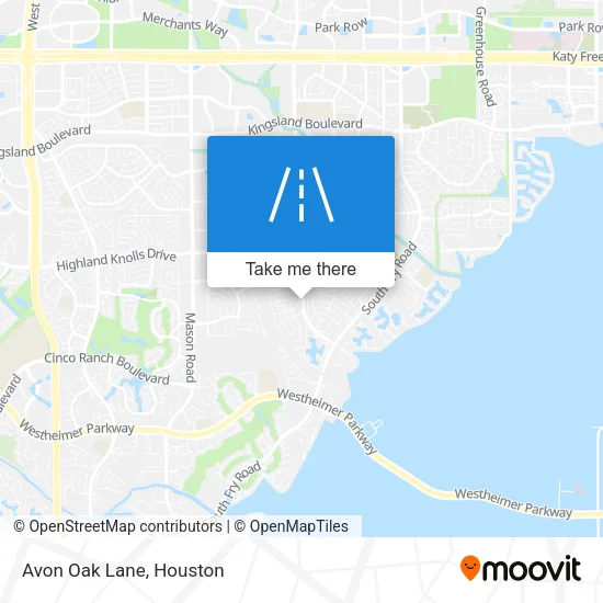 Avon Oak Lane map
