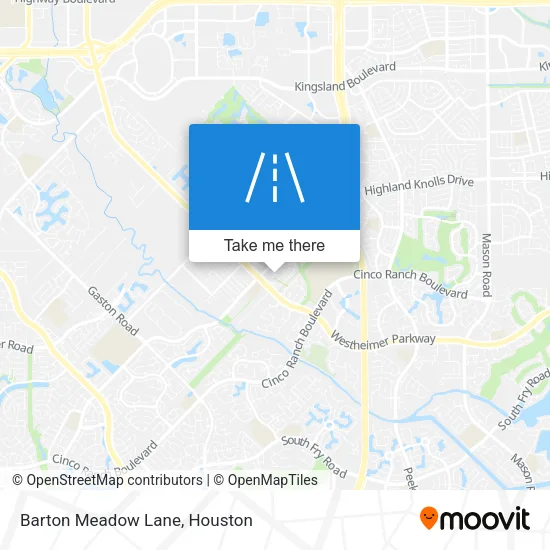 Barton Meadow Lane map