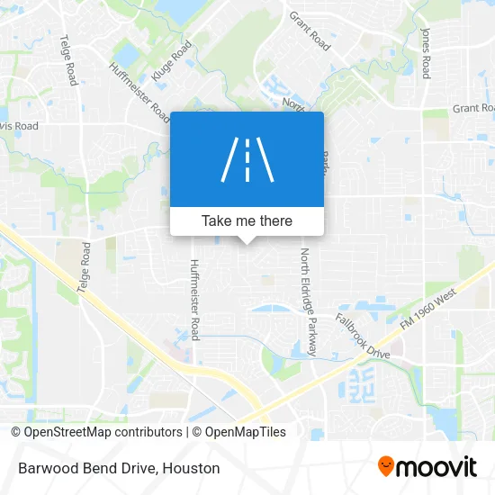 Barwood Bend Drive map