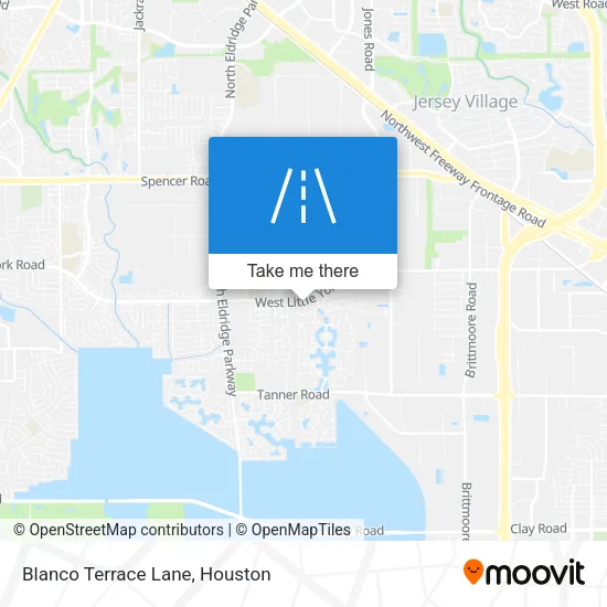 Blanco Terrace Lane map