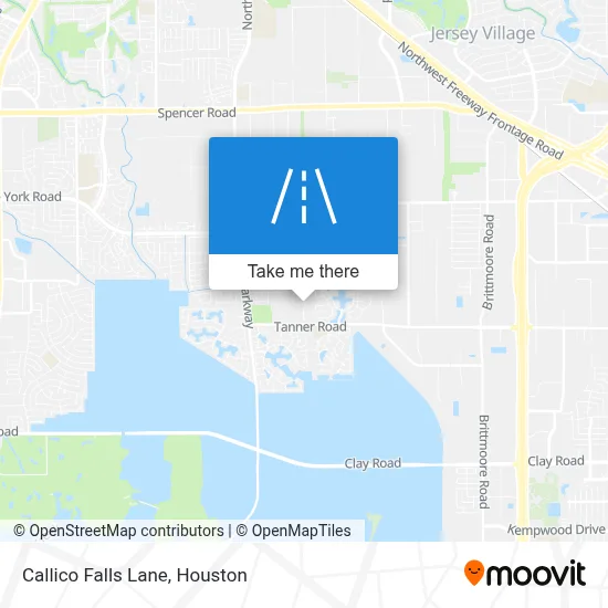 Callico Falls Lane map