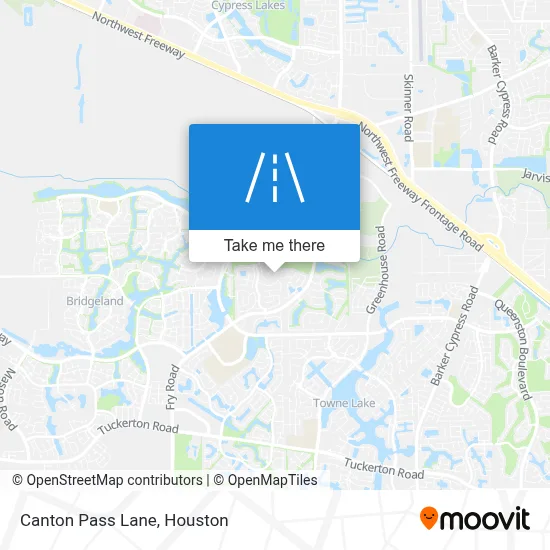 Canton Pass Lane map