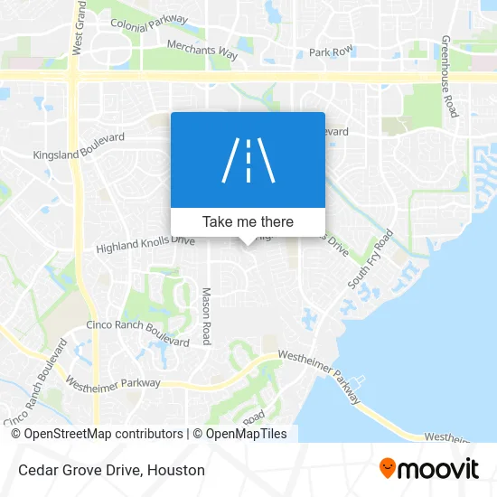 Cedar Grove Drive map