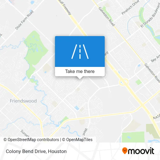 Colony Bend Drive map