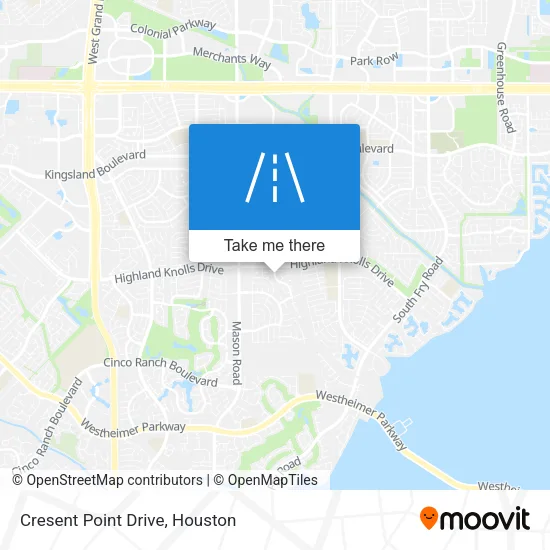 Cresent Point Drive map