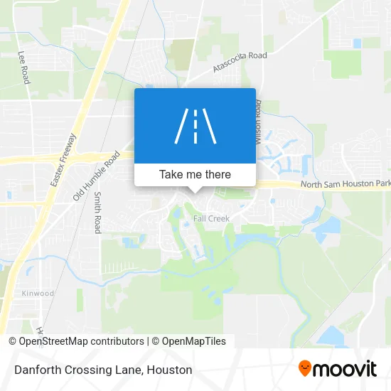 Danforth Crossing Lane map